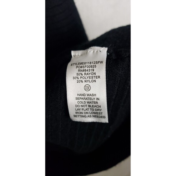 Evolution By Cyrus Sixby Ribbed Hooded Open Cardigan Pockets Black 03X - Picture 5 of 5